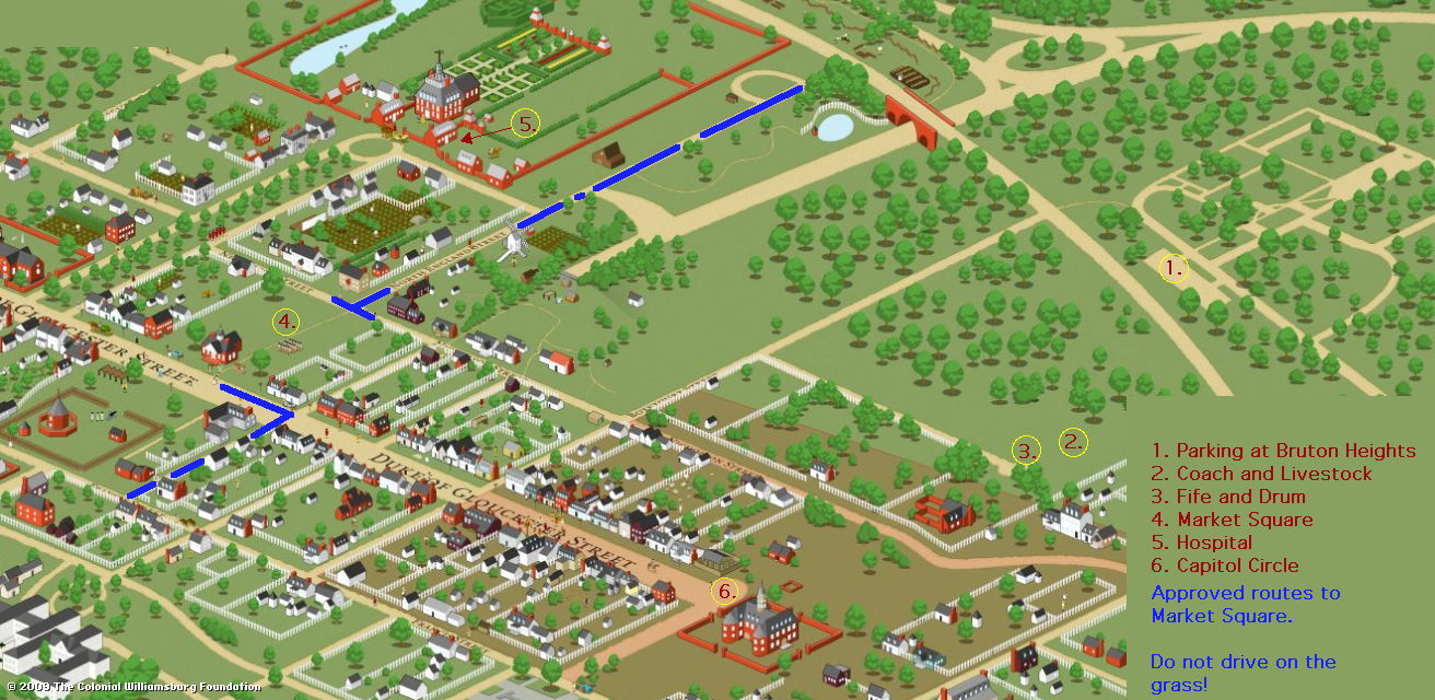 Map of Colonial Williamsburg